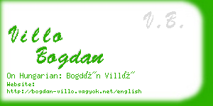 villo bogdan business card